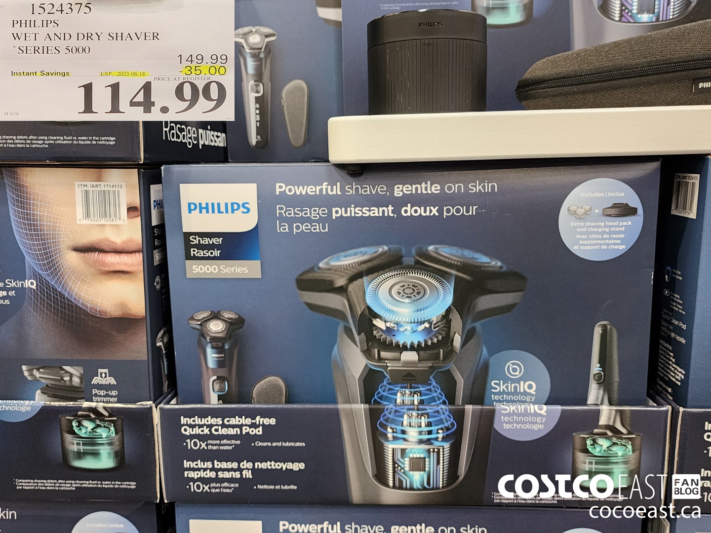 1524375 PHILIPS WET AND DRY SHAVER ~ SERIES 5000 ($35.00 INSTANT SAVINGS EXPIRES ON 2023-06-18) $114.99