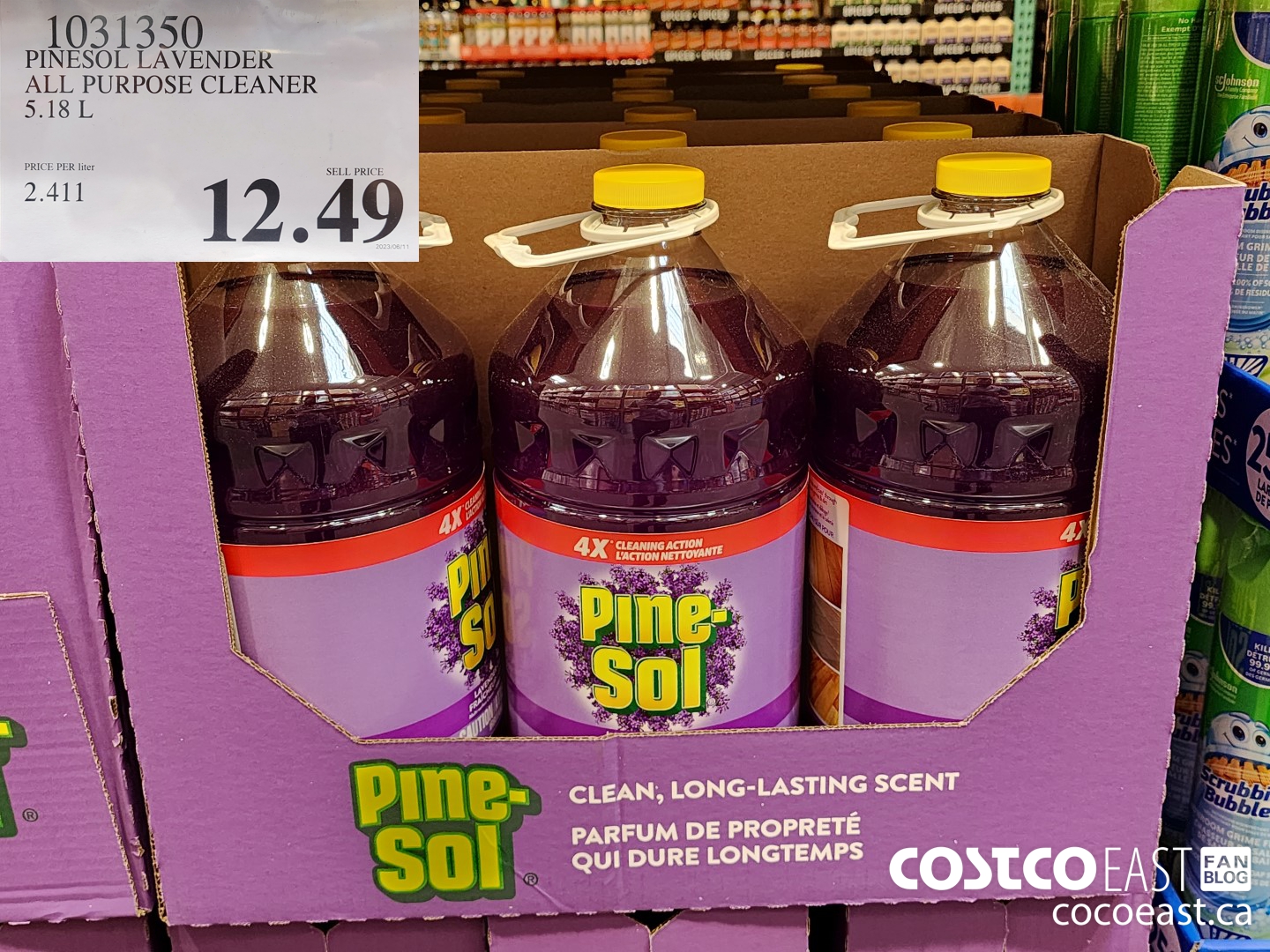 1031350 PINESOL LAVANDER ALL PURPOSE CLEANER 5.18 L $12.49