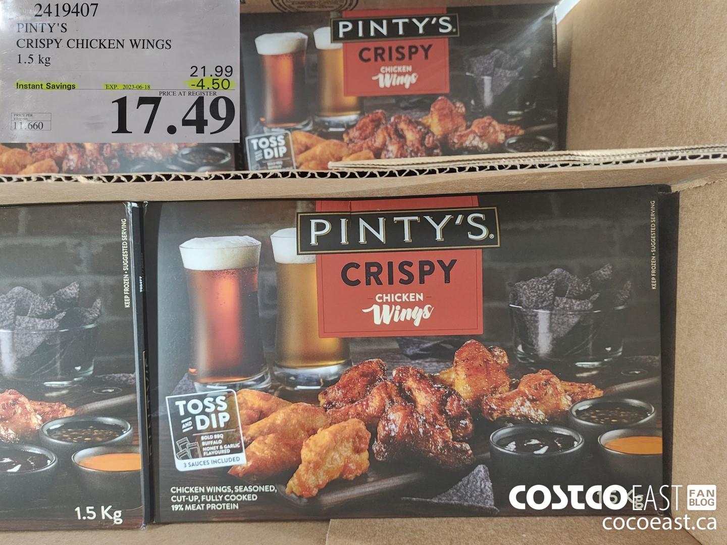 2419407 PINTY'S CRISPY CHICKEN WINGS 1.5 kg ($4.50 INSTANT SAVINGS EXPIRES ON 2023-06-18) $17.49