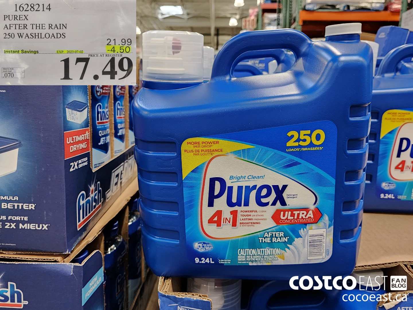 1628214 PUREX AFTER THE RAIN 250 wash loads ($4.50 INSTANT SAVINGS EXPIRES ON 2023-07-02) $17.49