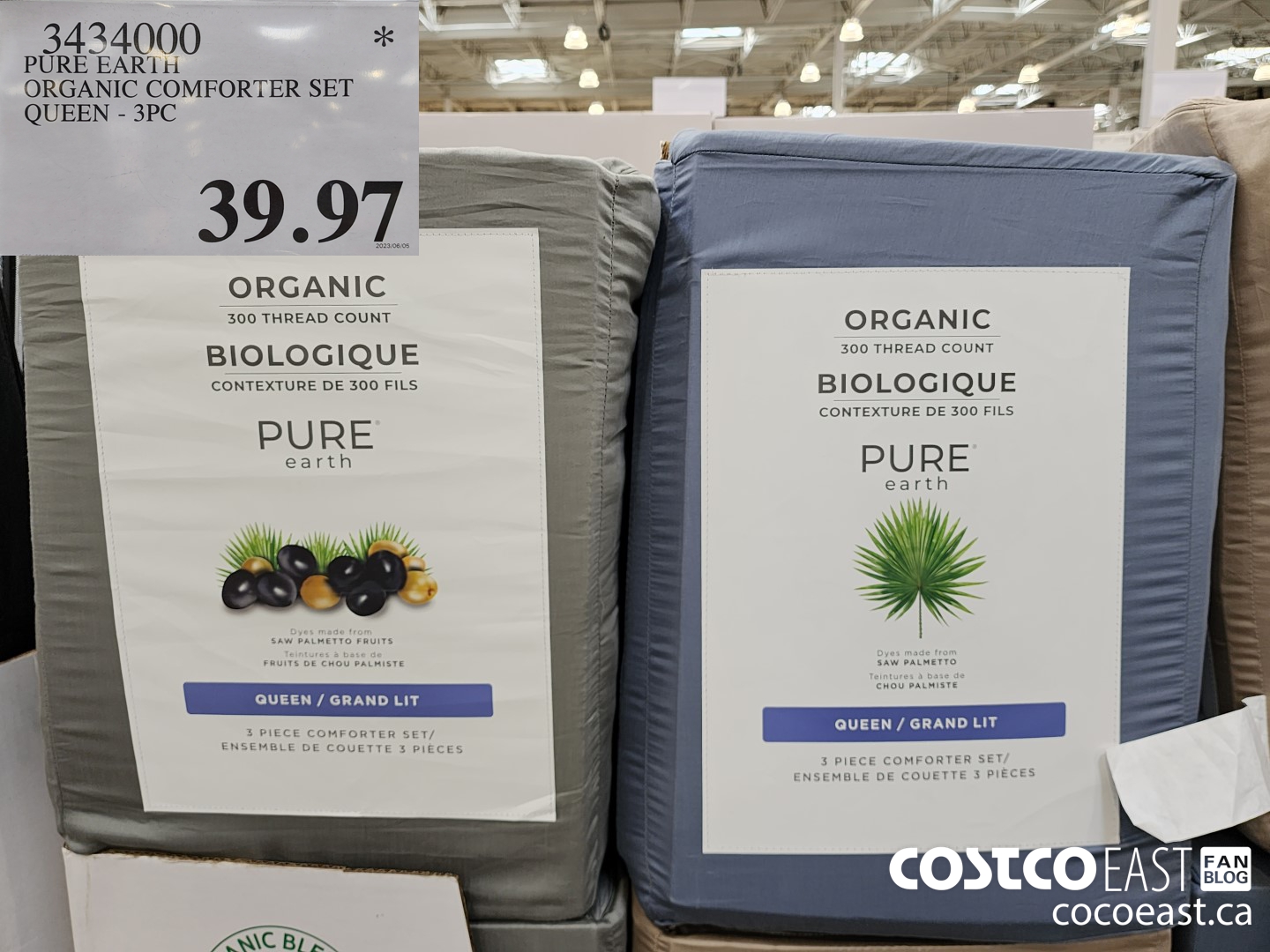 3434000 PURE EARTH COMFORTER SET QUEEN - 3PC $39.97