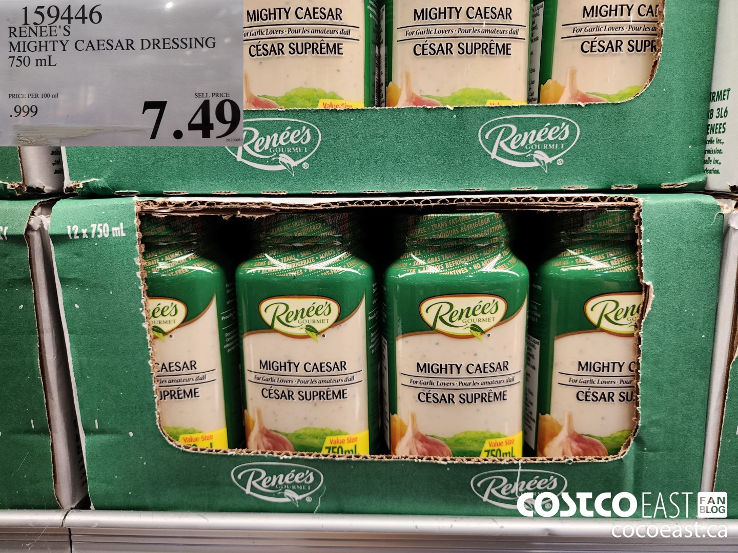 159446 RENEE'S MIGHTY CAESAR DRESSING 750 ML $7.49