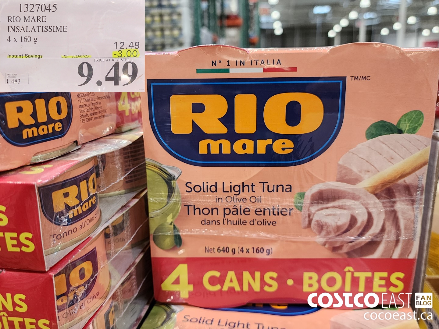1327045 RIO MARE INSALATISSIME 4 X 160 G ($3.00 INSTANT SAVINGS EXPIRES ON 2023-07-23) $9.49