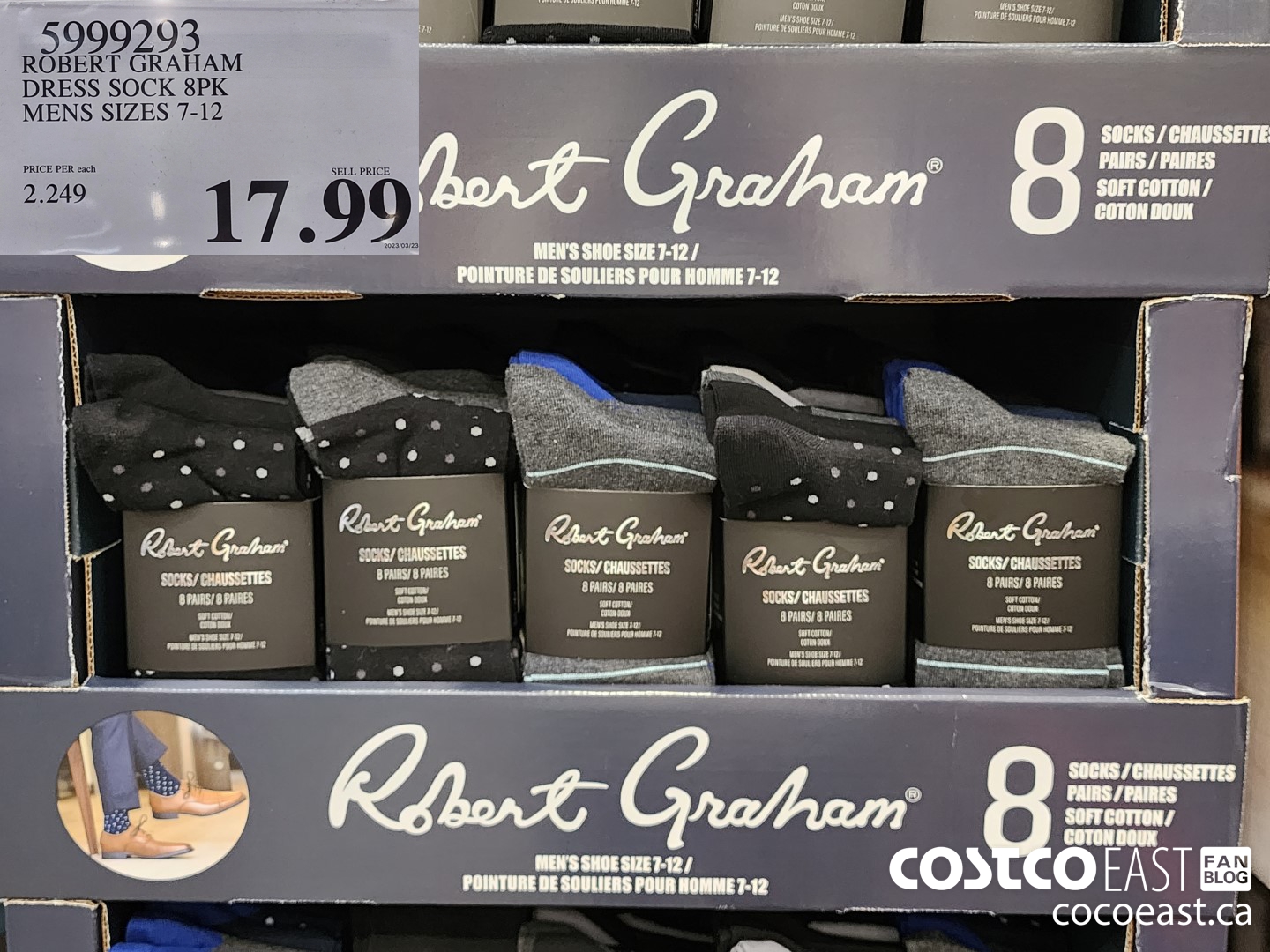 5999293 ROBERT GRAHAM DRESS SOCKS 8PK MENS SIZES 7-12 $17.99