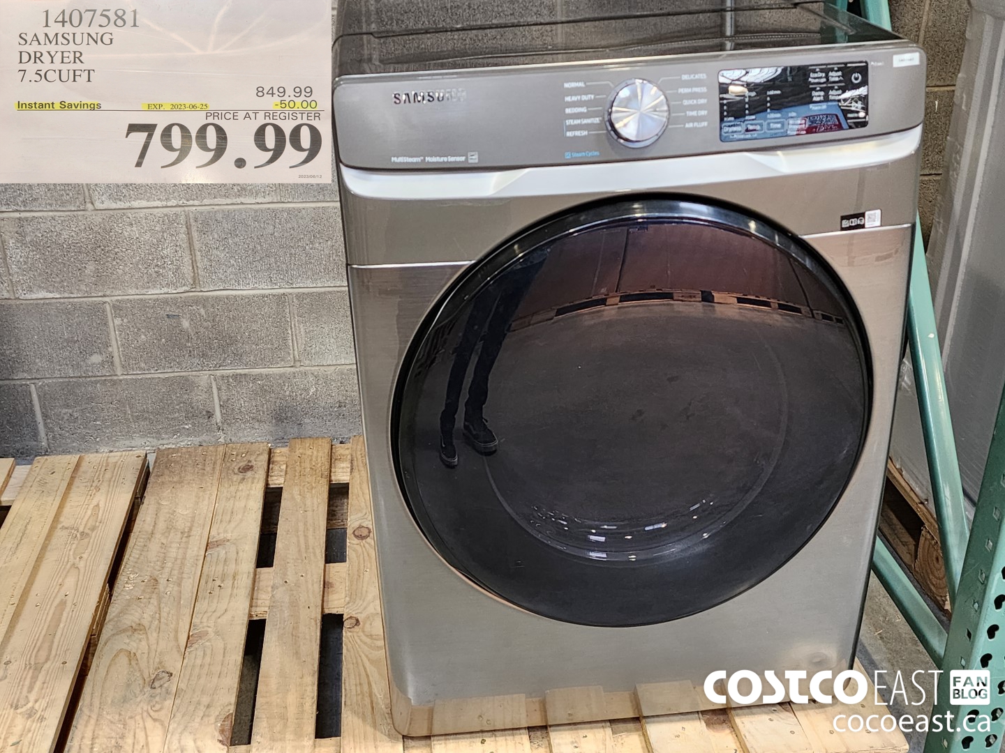 14075381 SAMSUNG DRYER 7.5 CUFT ($50.00 INSTANT SAVINGS EXPIRES ON 2023-06-25) $799.99