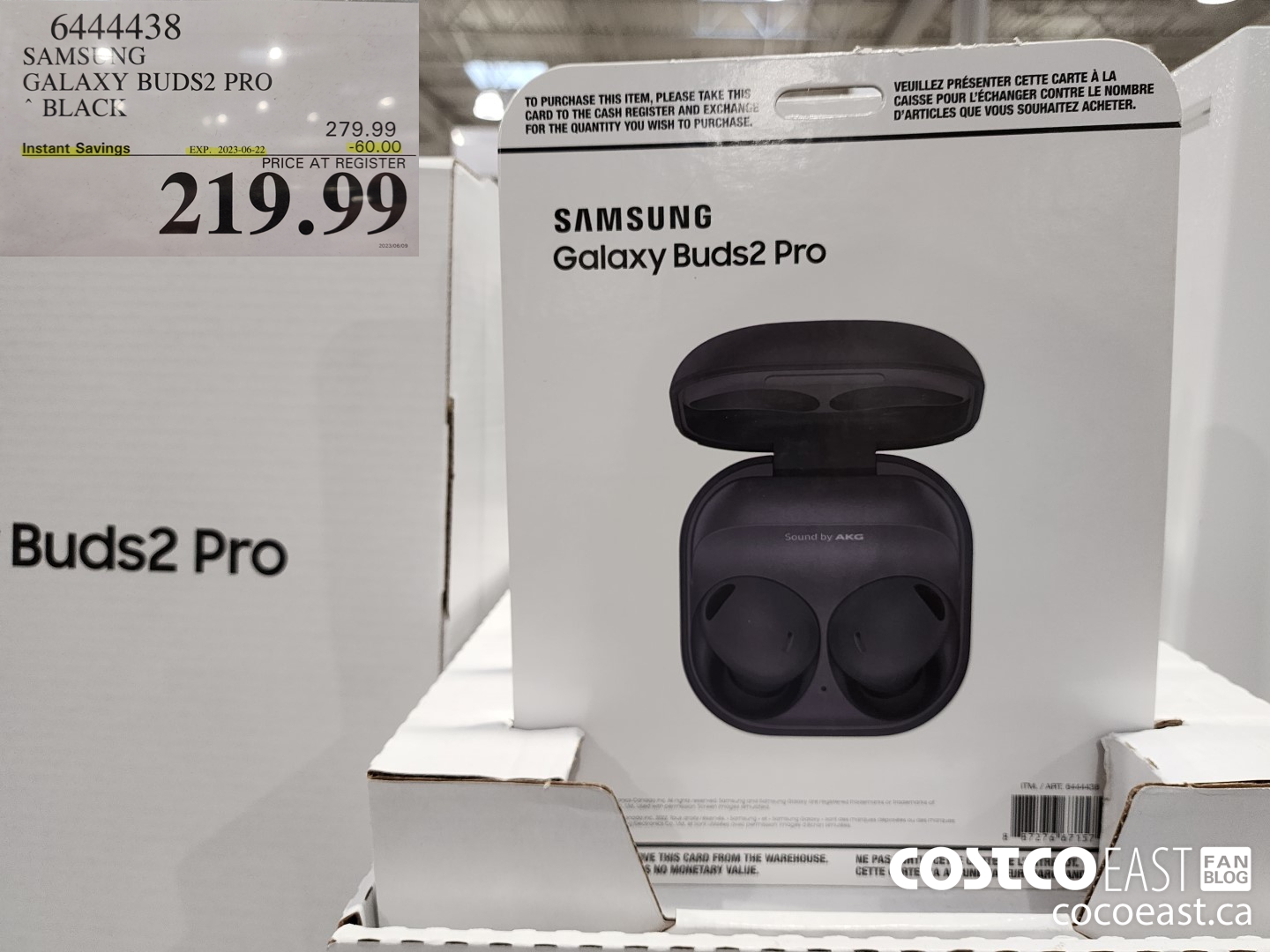 6444438 SAMSUNG GALAXY BUDS 2 PRO BLACK ($60.00 INSTANT SAVINGS EXPIRES ON 2023-06-22) $219.99