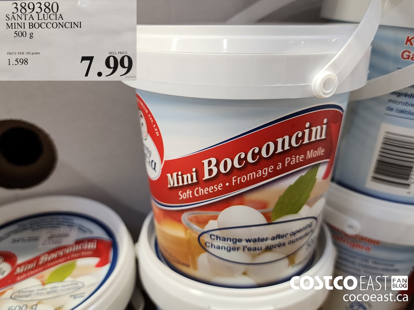 389380 SANTA LUCIA MINI BOCCONCINI 500 G $7.99