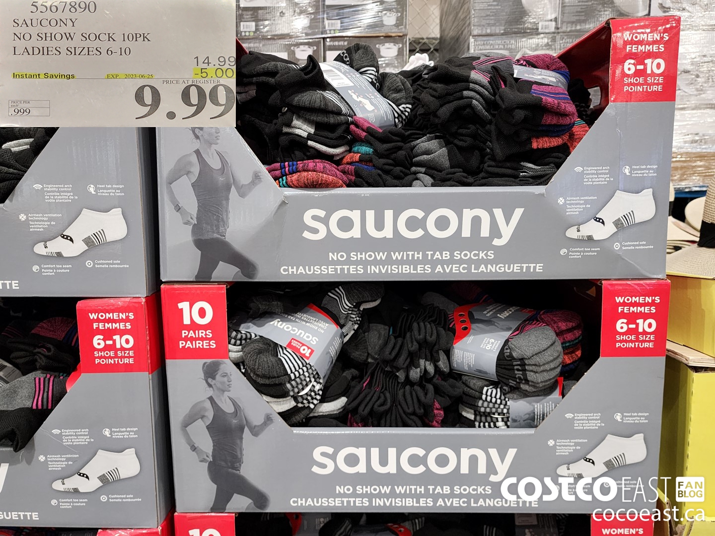 5567890 SAUCONY NO SHOW SOCK 10PK LADIES SIZES 6-10 ($5.00 INSTANT SAVINGS EXPIRES ON 2023-06-25) $9.99