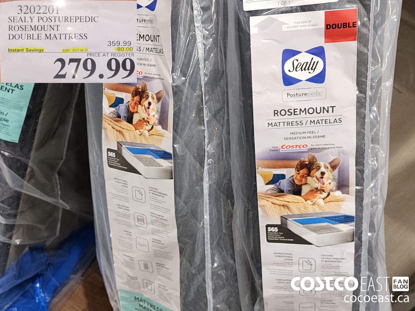 3202201 SEALY POSTUREPEDIC ROSEMOUNT DOUBLE MATTRESS ($80.00 INSTANT SAVINGS EXPIRES ON 2023-06-25) $279.99