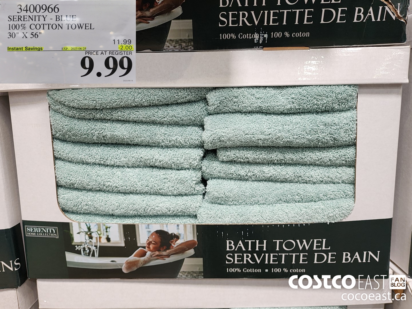 3400966 SERENITY - BLUE 100% COTTON TOWEL 30