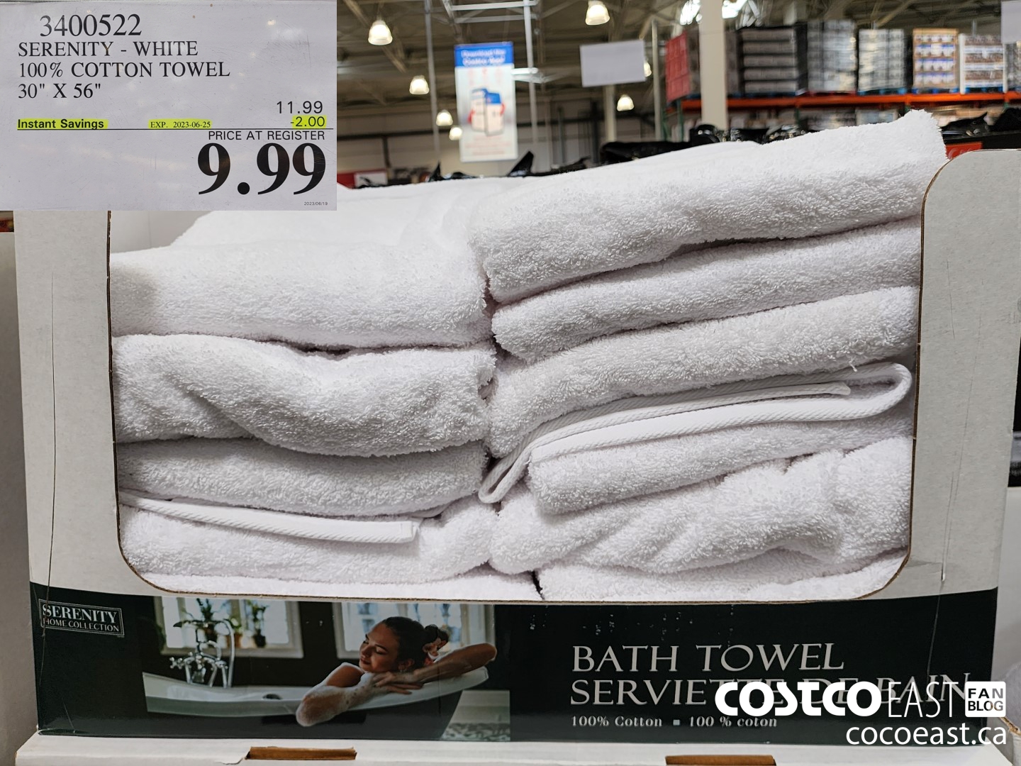 3400522 SERENITY - WHITE 100% COTTON TOWEL 30