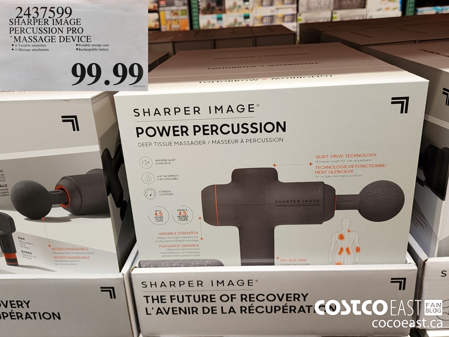 2437599 SHARPER IMAGE PERSCUSSION PRO MASSAGE DEVICE $99.99