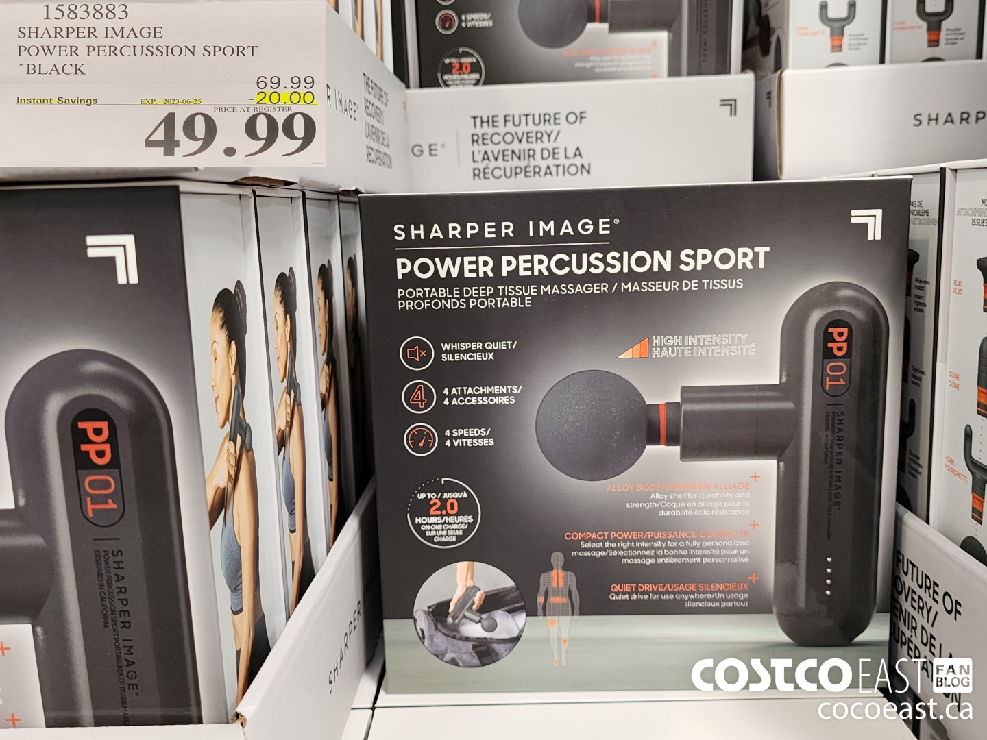 1583883 SHARPER IMAGE POWER PERCUSSION SPORT BLACK ($20.00 INSTANT SAVINGS EXPIRES ON 2023-06-25) $49.99