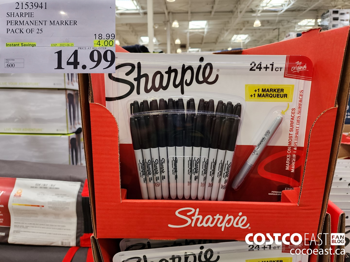 2153941 SHARPIE FINE POINT BLACK PACK OF 25 MARKERS ($4.00 INSTANT SAVINGS EXPIRES ON 2023-06-25) $14.99