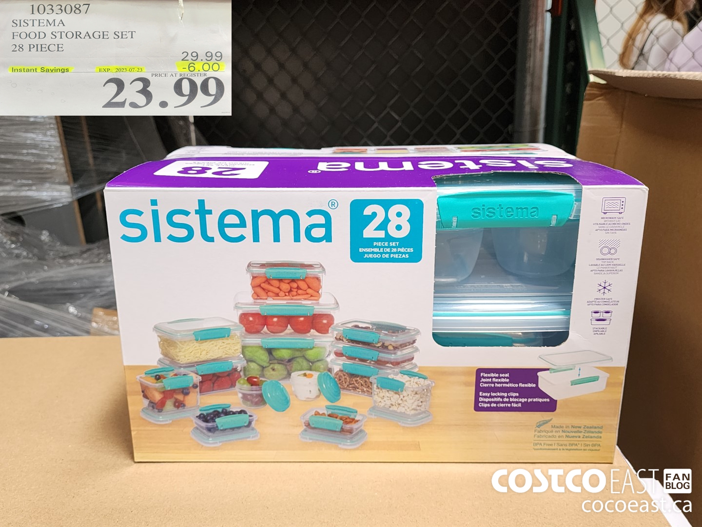 1033087 SISTEMA FOOD STORAGE SET 28 PIECE ($6.00 INSTANT SAVINGS EXPIRES ON 2023-07-23) $23.99