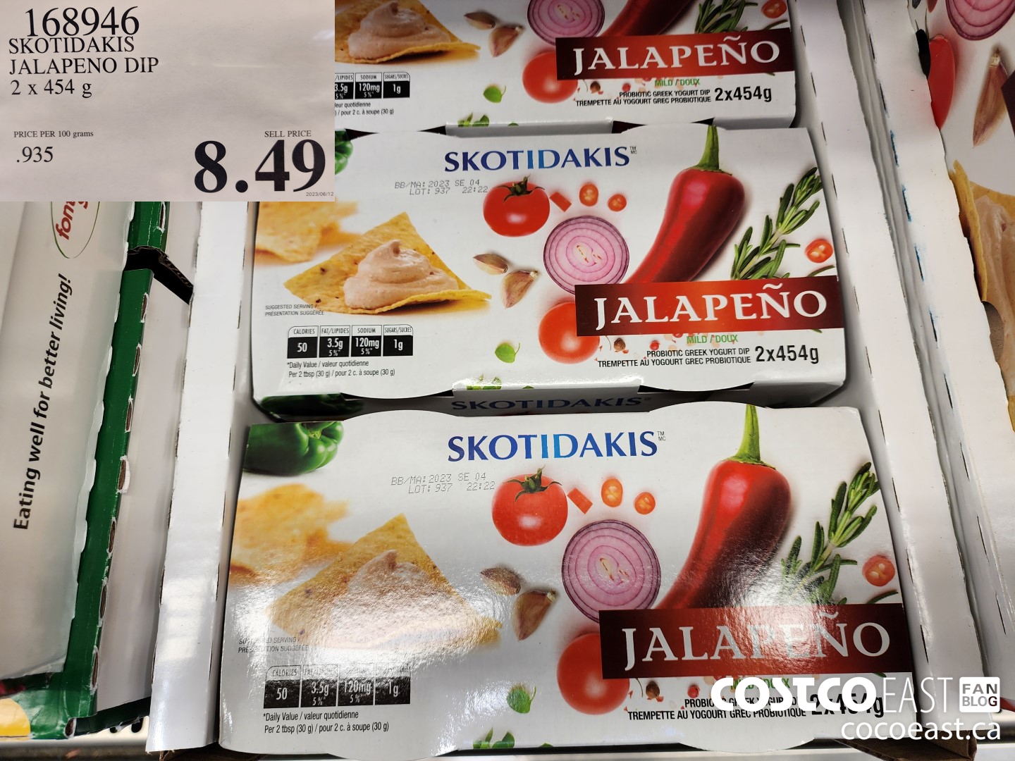 168946 SKOTIDAKIS JALAPENO DIP 2x 454 g $8.49