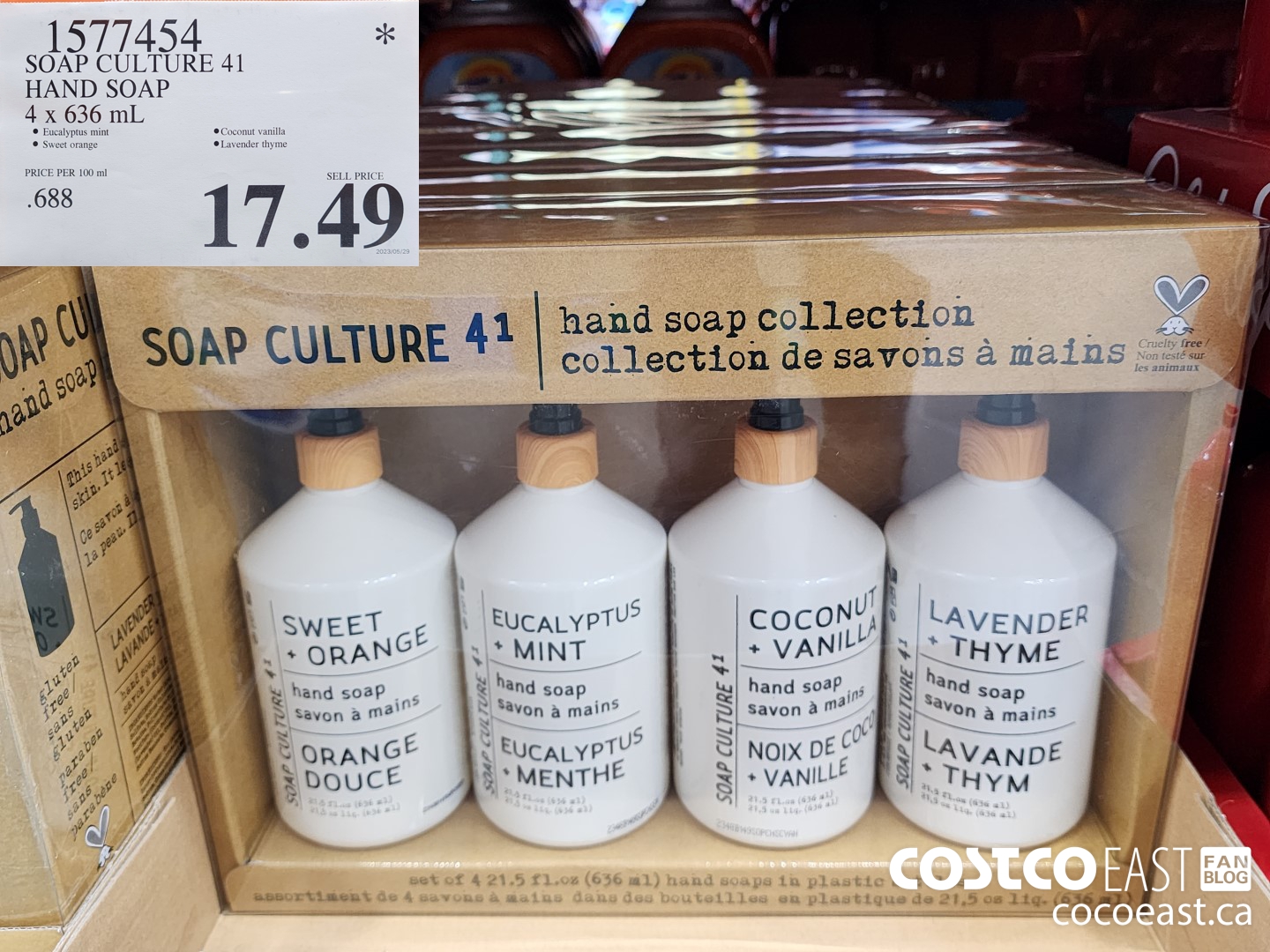 1577454 SOAP CULTURE 41 HAND SOAP 4x 636 mL $17.49