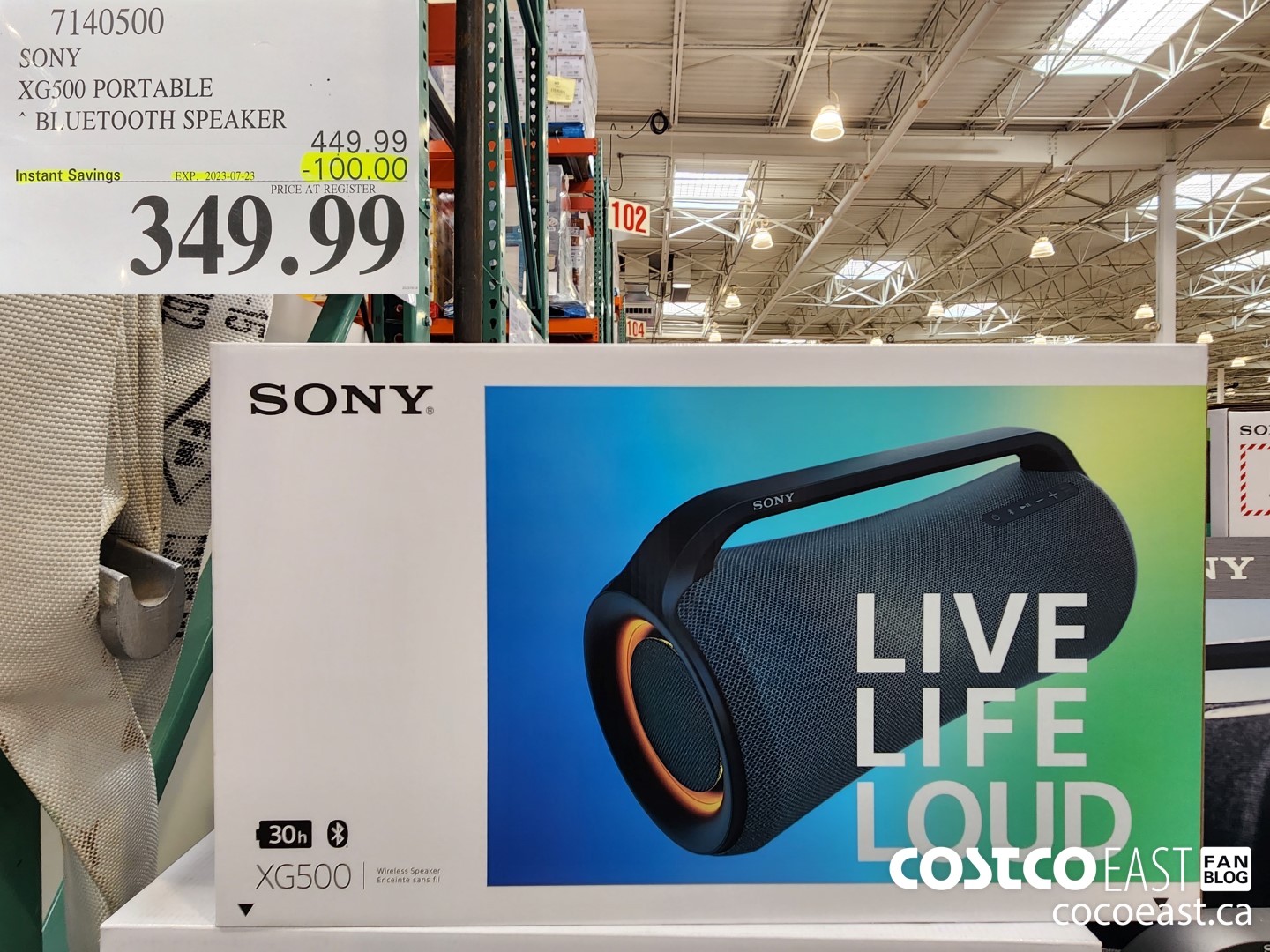 7140500 SONY XG500 PORTABLE * BLUETOOTH SPEAKER ($100.00 INSTANT SAVINGS EXPIRES ON 2023-07-23) $349.99