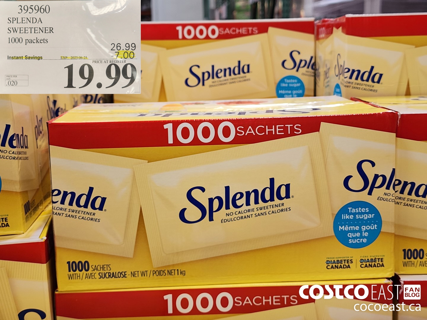 395960 SPLENDA SWEETENER 1000 PACKETS ($7.00 INSTANT SAVINGS EXPIRES ON 2023-06-25) $19.99