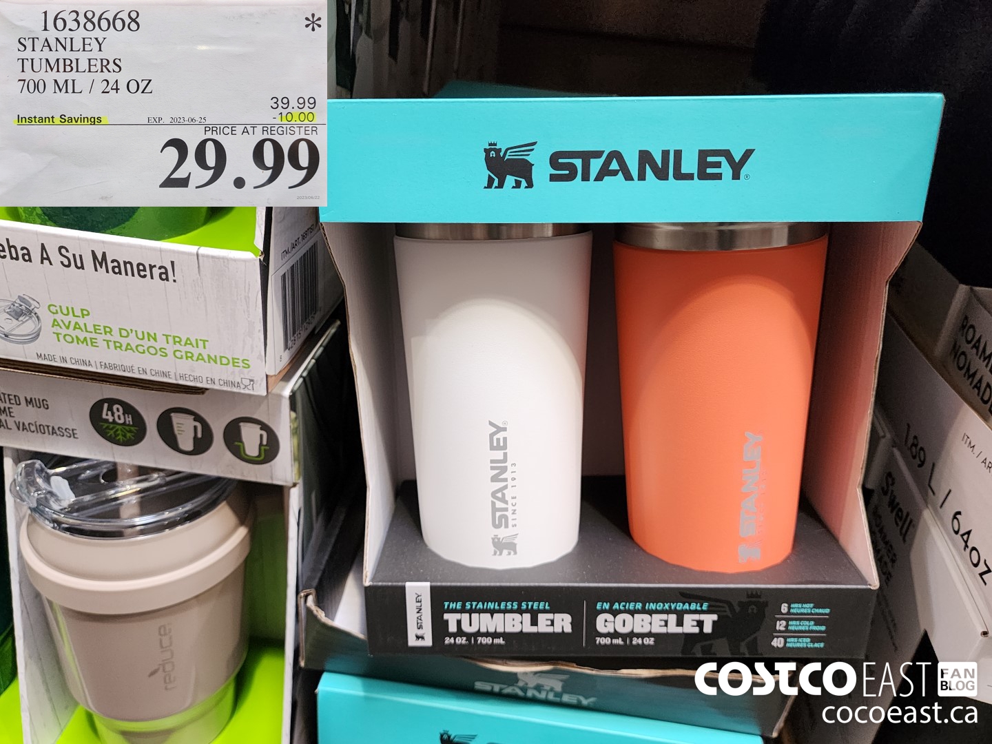 1638668 STANLEY TUMBLERS 700 ML / 24 OZ ($10.00 INSTANT SAVINGS EXPIRES ON 2023-06-25) $29.99