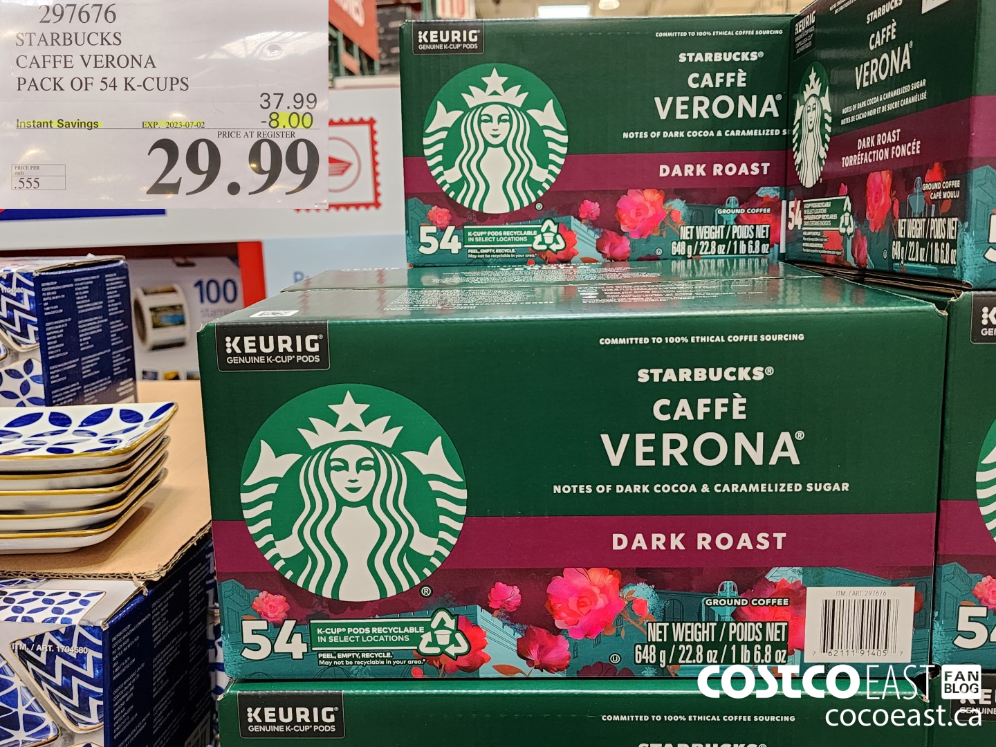 297676 STARBUCKS CAFFE VERONA PACK OF 54 K-CUPS ($8.00 INSTANT SAVINGS EXPIRES ON 2023-07-02) $29.99