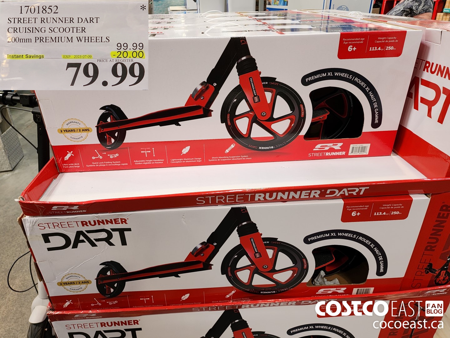 1701852 STREET RUNNER DART CRUISING SCOOTER 20mm PREMIUM WHEELS ($20.00 INSTANT SAVINGS EXPIRES ON 2023-07-09) $79.99