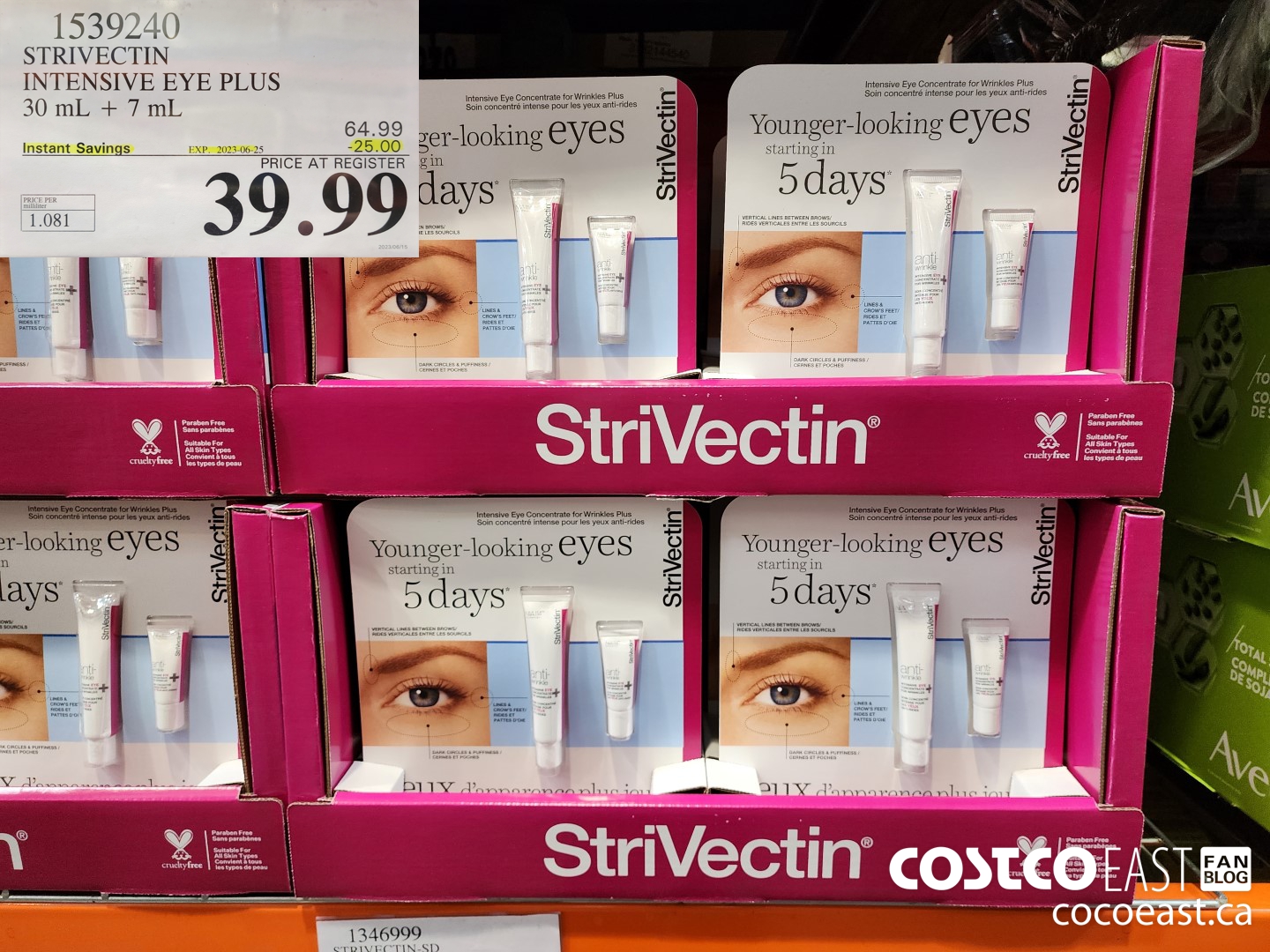 1539240 STRIVECTIN INTENSIVE EYE PLUS 30 mL + 7 mL ($25.00 INSTANT SAVINGS EXPIRES ON 2023-06-25) $39.99