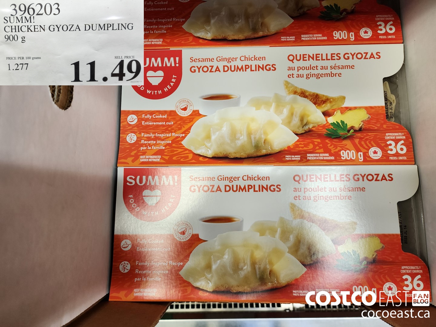 396203 SUM-M CHICKEN GYOZA DUMPLING 900G $11.49