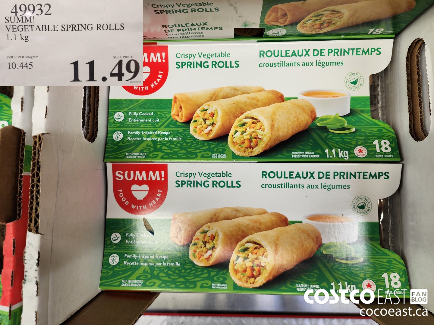 49932 SUM-M! VEGETABLE SPRING ROLLS 1.1KG $11.49