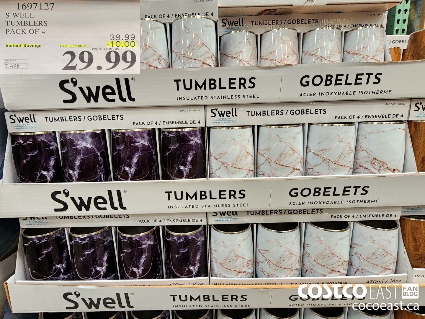 1697127 S'WELE WINE TUMBLERS PACK OF 4 ($10.00 INSTANT SAVINGS EXPIRES ON 2023-06-25) $29.99