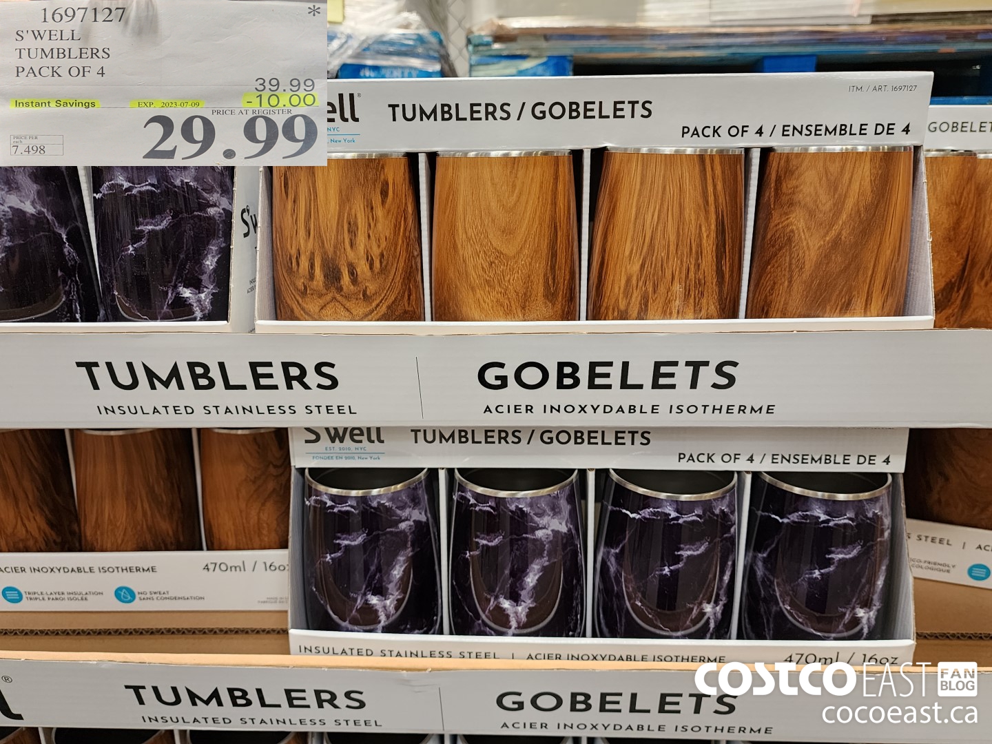 1697127 S'WELL TUMBLERS PACK OF 4 ($10.00 INSTANT SAVINGS EXPIRES ON 2023-07-09) $29.99