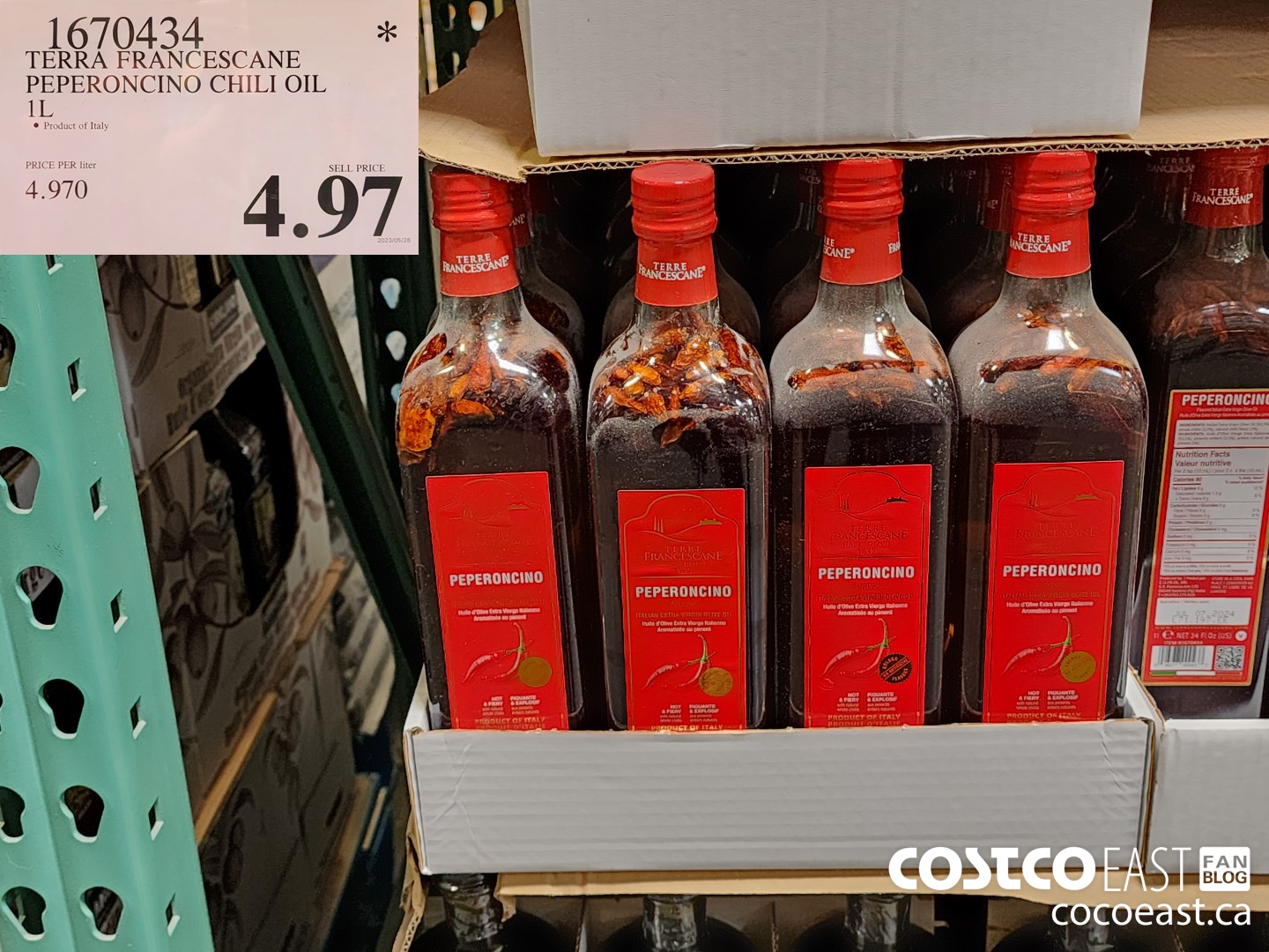 1670434 TERRA FRANCESCANE PEPERONCINO CHILI OIL 1L $4.97