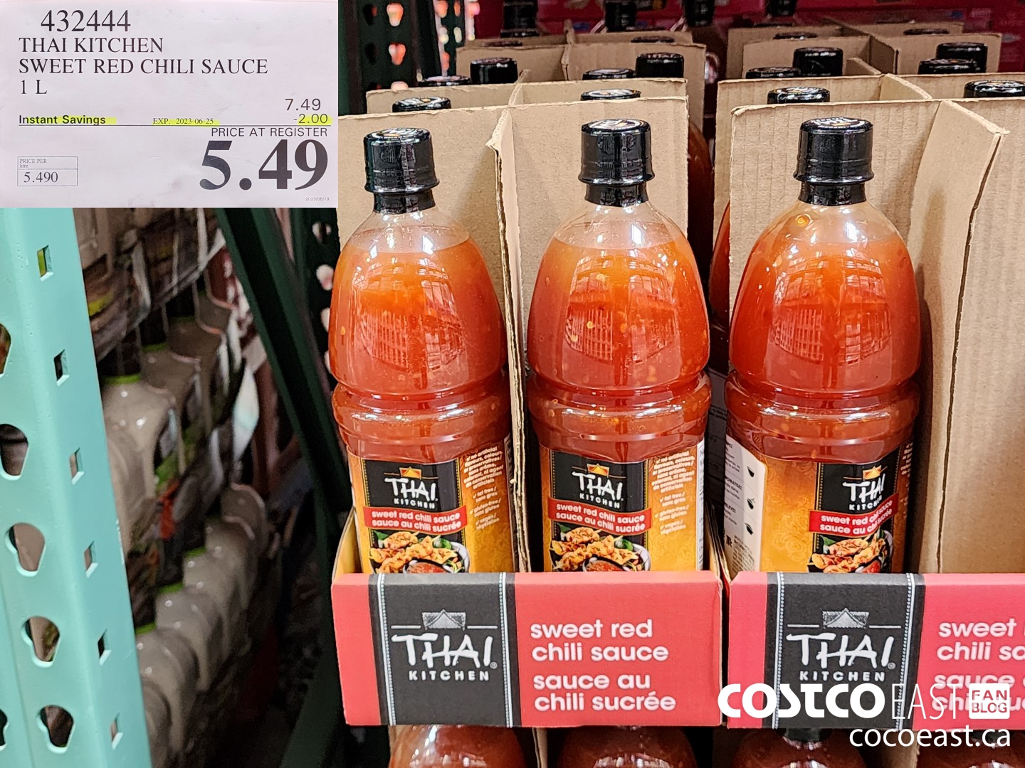 432444 THAI KITCHEN SWEET RED CHILI SAUCE 1 L ($2.00 INSTANT SAVINGS EXPIRES ON 2023-06-25) $5.49