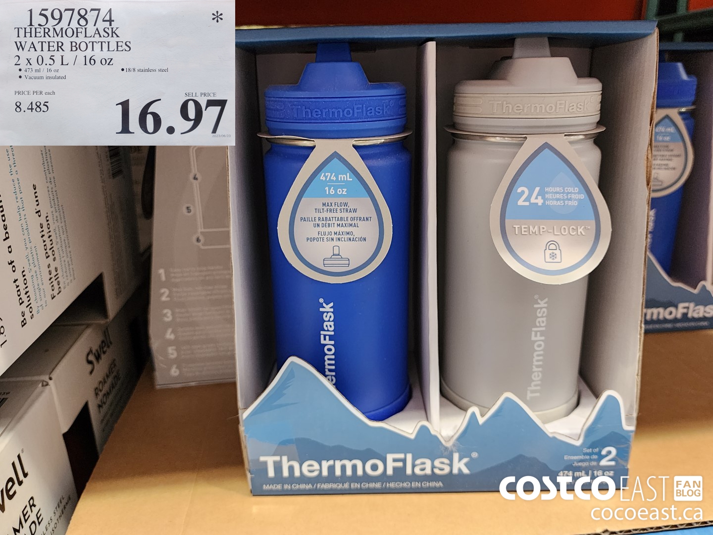 1597874 THERMOFLASK WATER BOTTLES 2 X 0.5L / 16 OZ $16.97