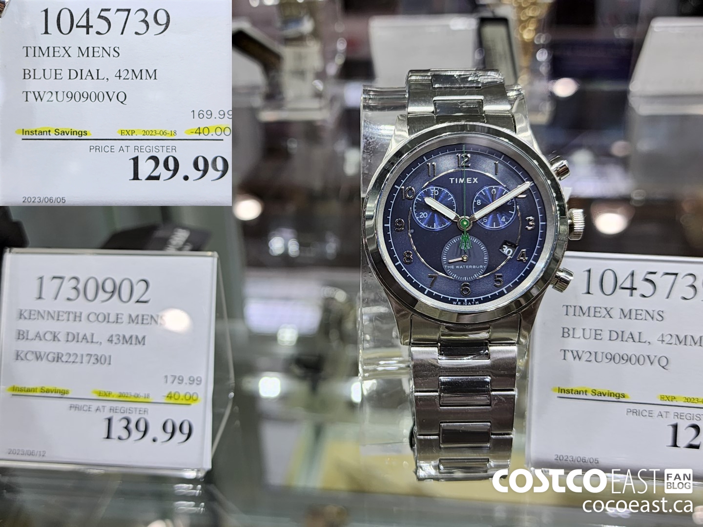 1045739 TIMEX MENS BLUE DIAL, 42MM TW2U90900VQ ($40.00 INSTANT SAVINGS EXPIRES ON 2023-06-18) $129.99