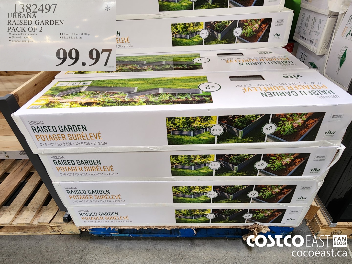 1382497 URBANA RAISED GARDEN PACK OF 2 $9.97