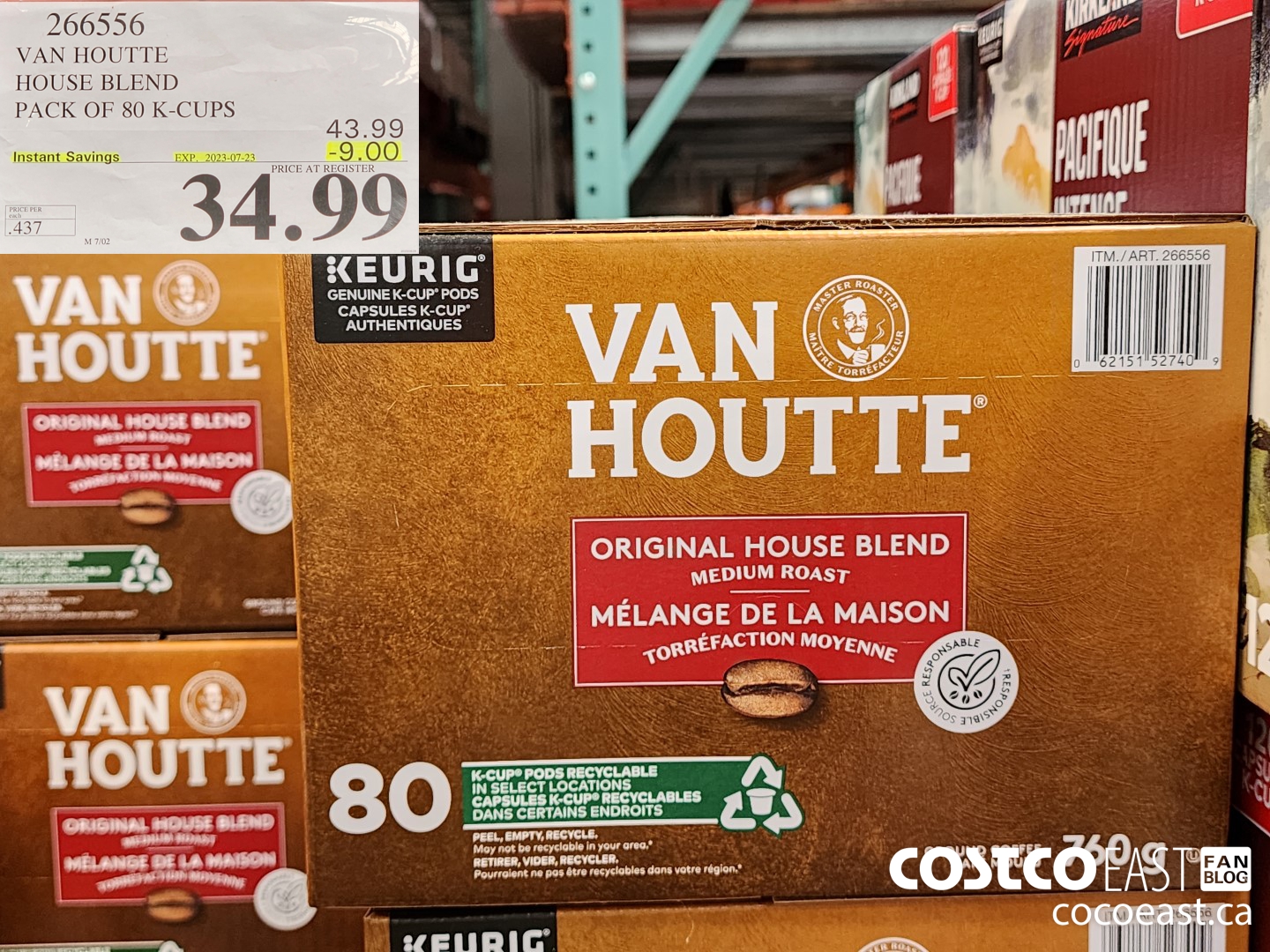 266556 VAN HOUTTE HOUSE BLEND PACK OF 80 K-CUPS ($9.00 INSTANT SAVINGS EXPIRES ON 2023-07-23) $34.99