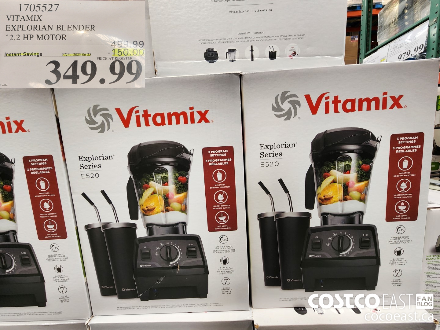 1705527 VITAMIX EXPLORIAN BLENDER “2.2 HP MOTOR ($150.00 INSTANT SAVINGS EXPIRES ON 2023-06-25) $349.99