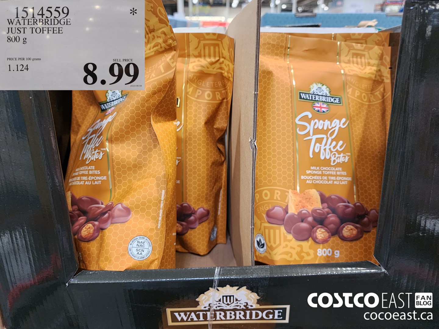 1514559 WATERBRIDGE JUST TOFFEE 800 g $8.99