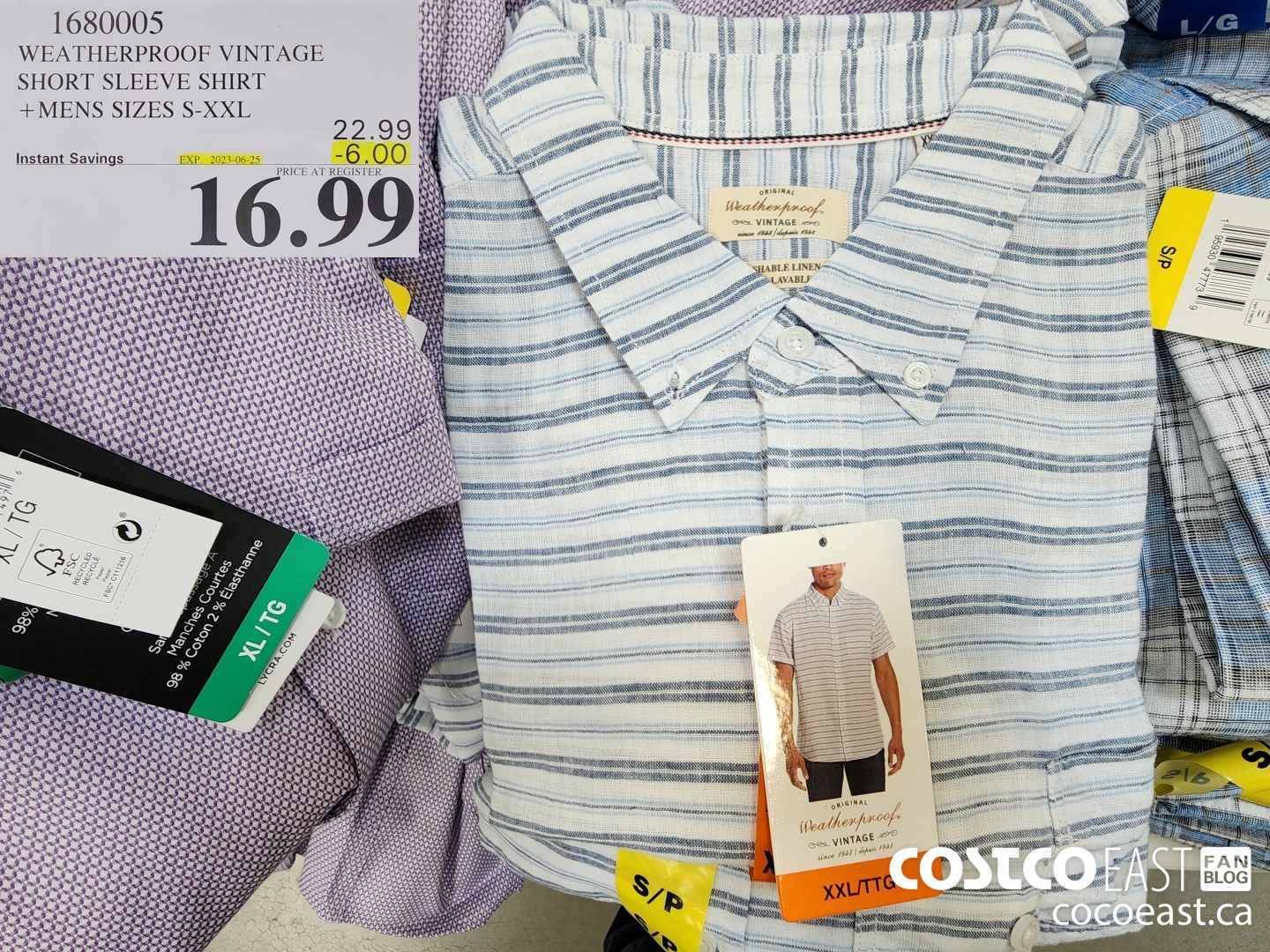1680005 WEATHERPROOF VINTAGE SHORT SLEEVE SHIRT +MENS SIZES S-XXL ($6.00 INSTANT SAVINGS EXPIRES ON 2023-06-25) $16.99
