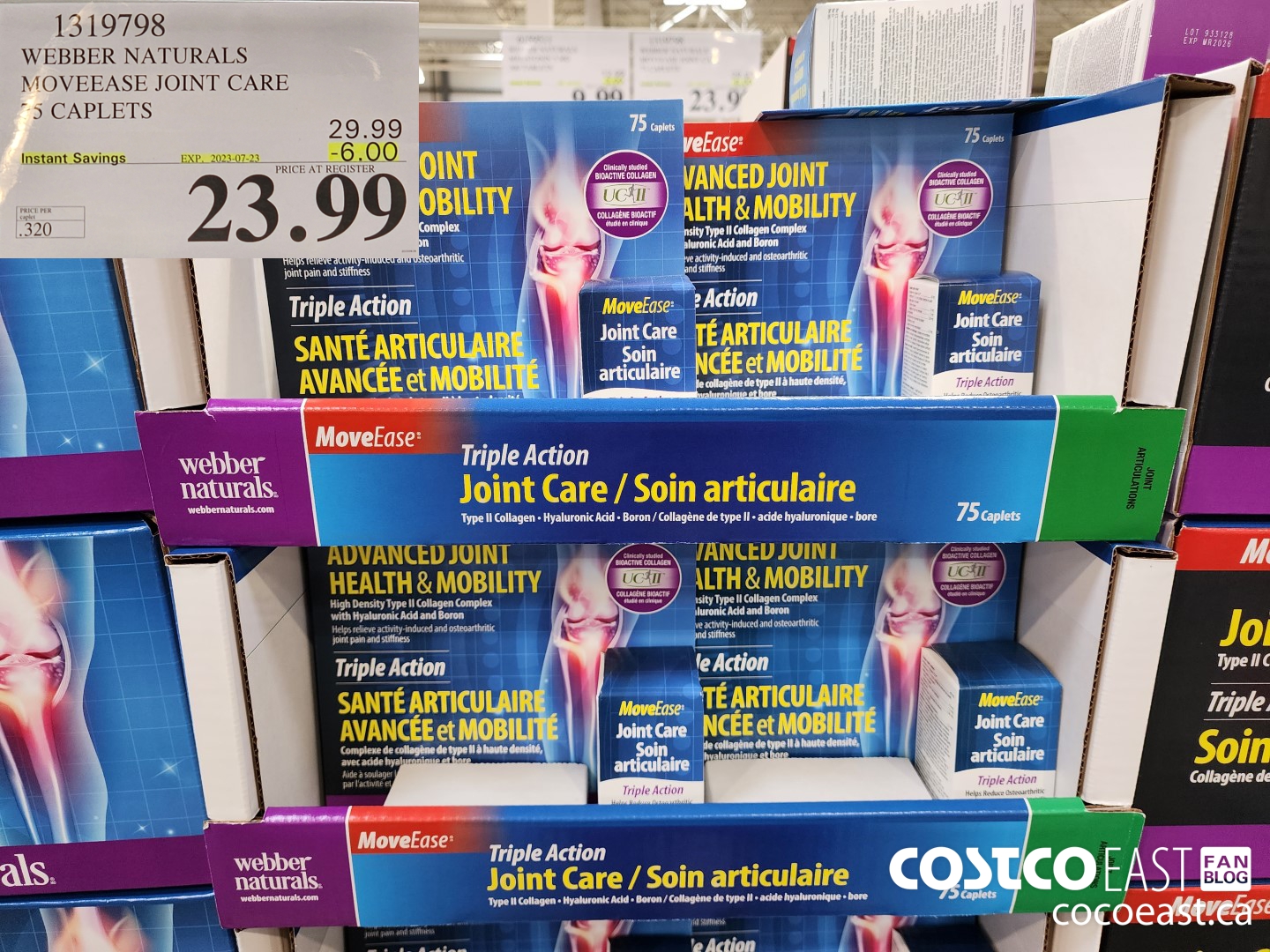 1319798 WEBBER NATURALS MOVEEASE JOINT CARE 75 CAPLETS ($6.00 INSTANT SAVINGS EXPIRES ON 2023-07-23) $23.99