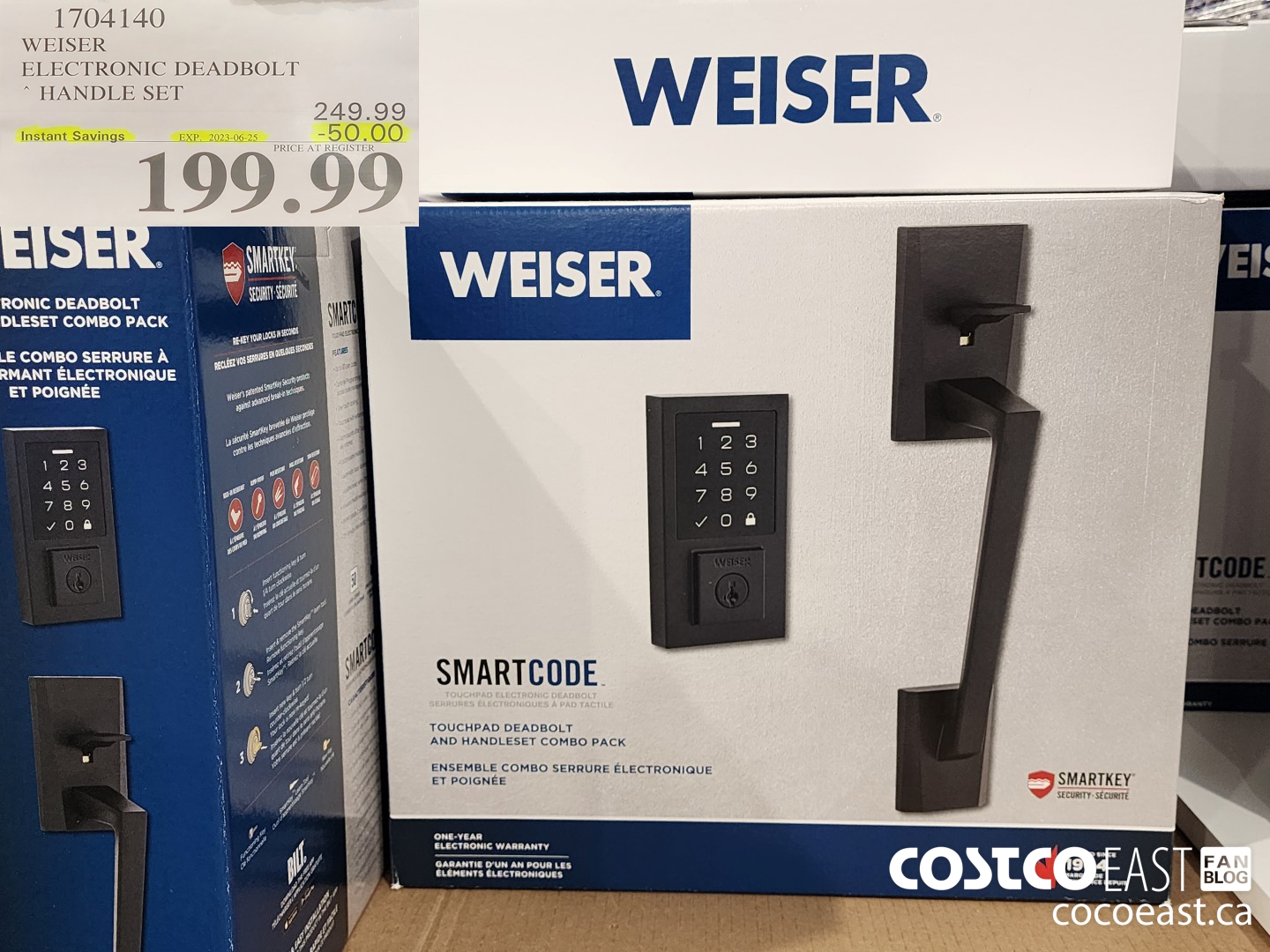 1704140 WEISER ELECTRONIC DEADBOLT HANDLE SET ($50.00 INSTANT SAVINGS EXPIRES ON 2023-06-25) $199.99