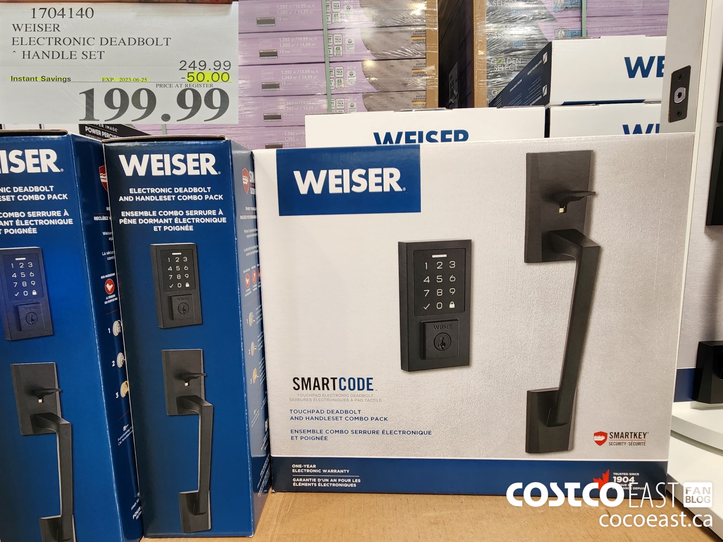 1704140 WEISER ELECTRONIC DEADBOLT HANDLE SET ($50.00 INSTANT SAVINGS EXPIRES ON 2023-06-25) $199.99