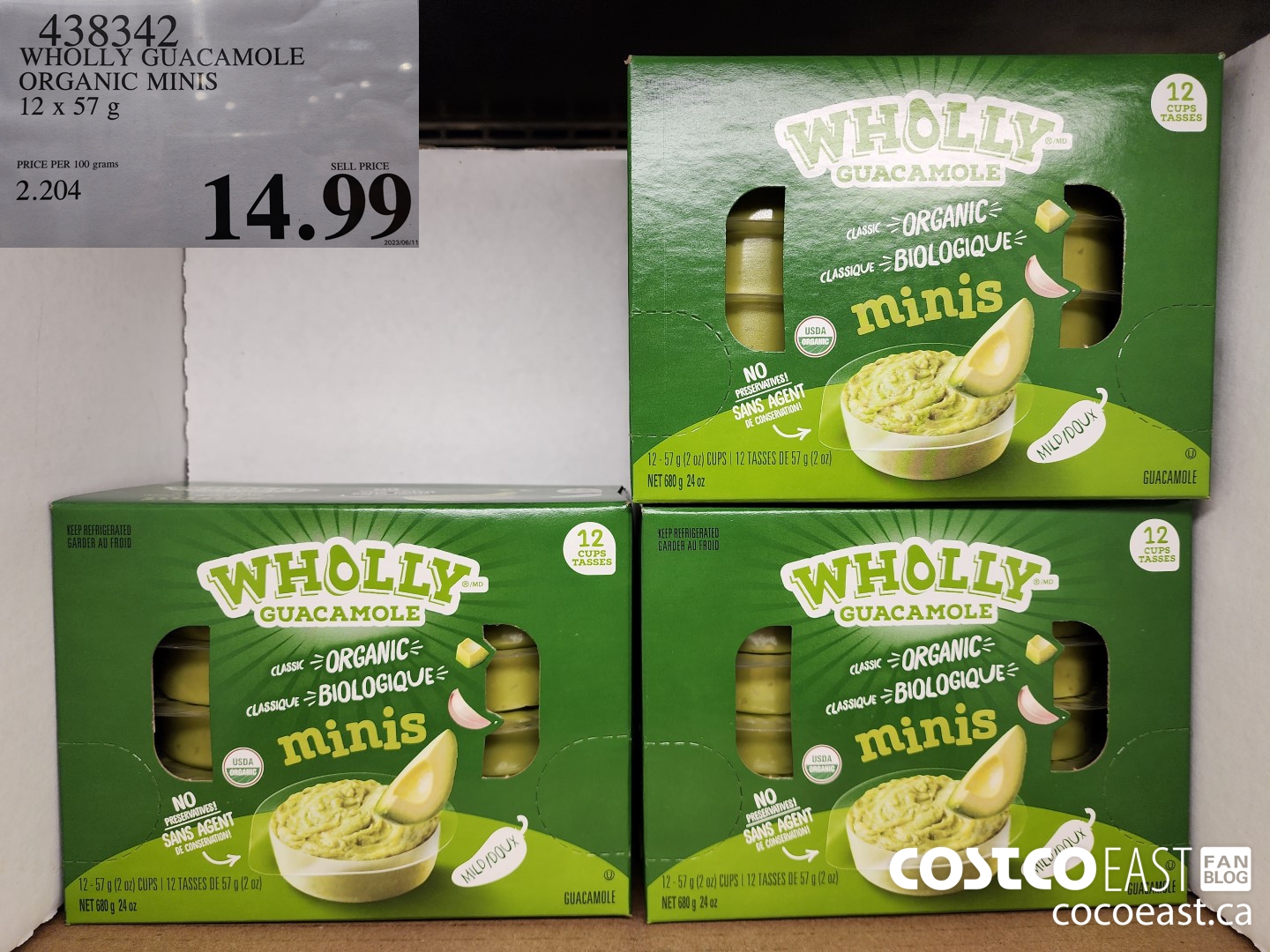 438342 WHOLLY GUACAMOLE ORGANIC MINIS 12 X 57 G $14.99