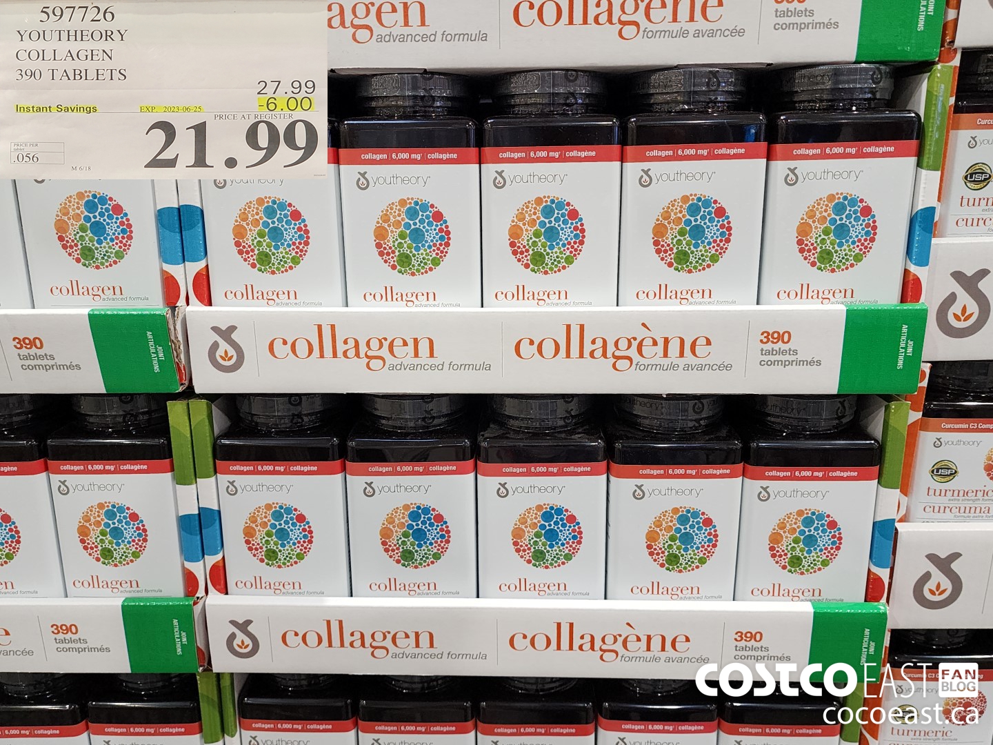 597726 YOUTHEORY COLLAGEN 390 TABLETS ($6.00 INSTANT SAVINGS EXPIRES ON 2023-06-25) $21.99