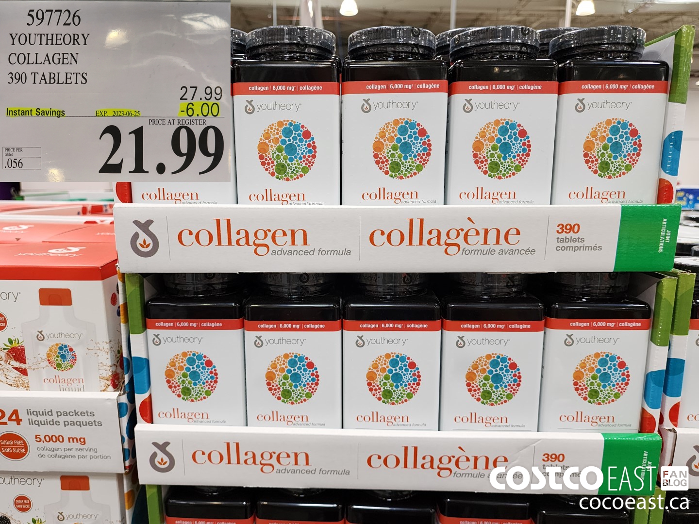 597726 YOUTHEORY COLLAGEN 390 TABLETS ($6.00 INSTANT SAVINGS EXPIRES ON 2023-06-25) $21.99
