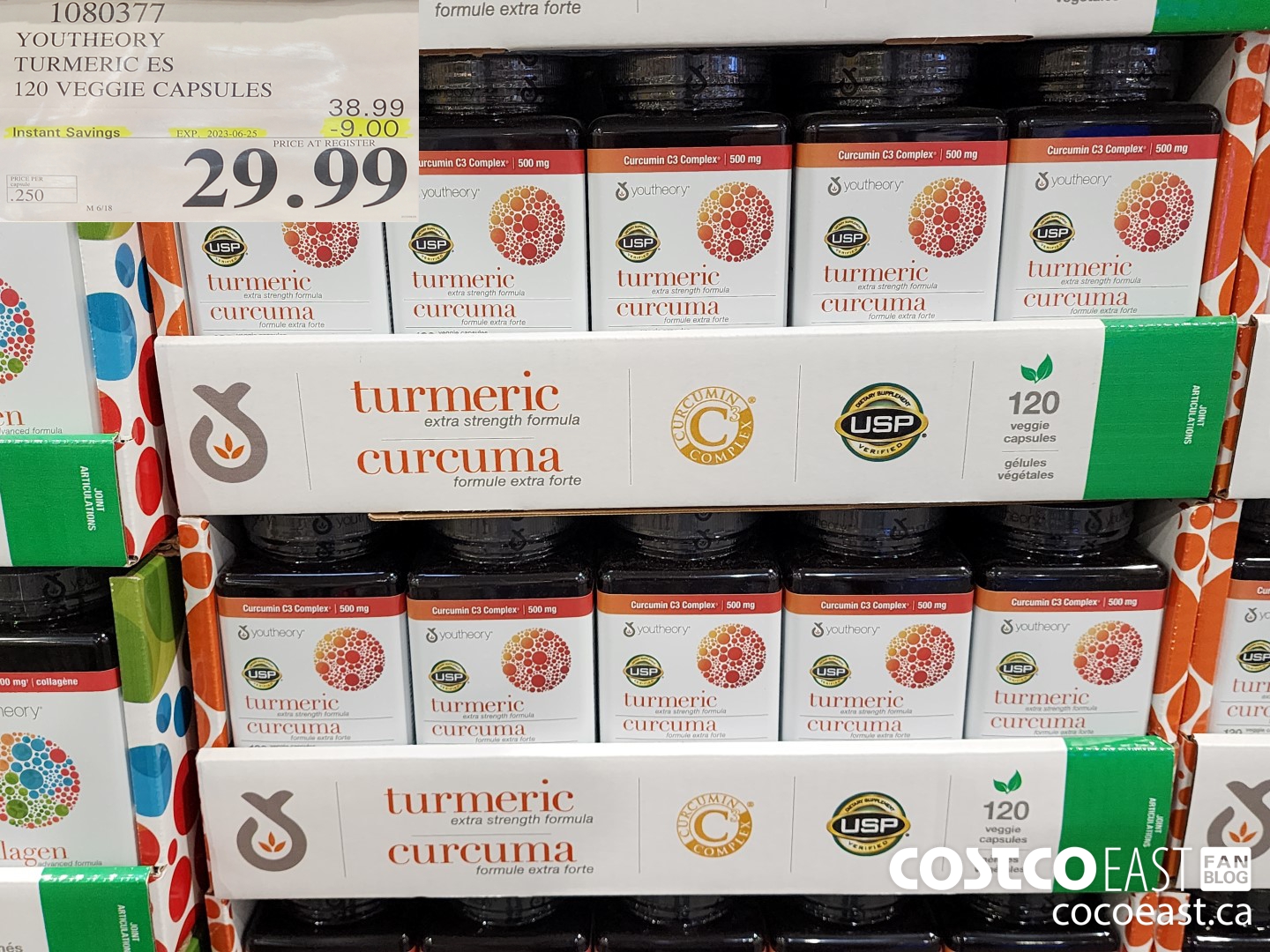 1080377 YOUTHEORY TUMERIC ES 120 VEGGIE CAPSULES ($9.00 INSTANT SAVINGS EXPIRES ON 2023-06-25) $29.99