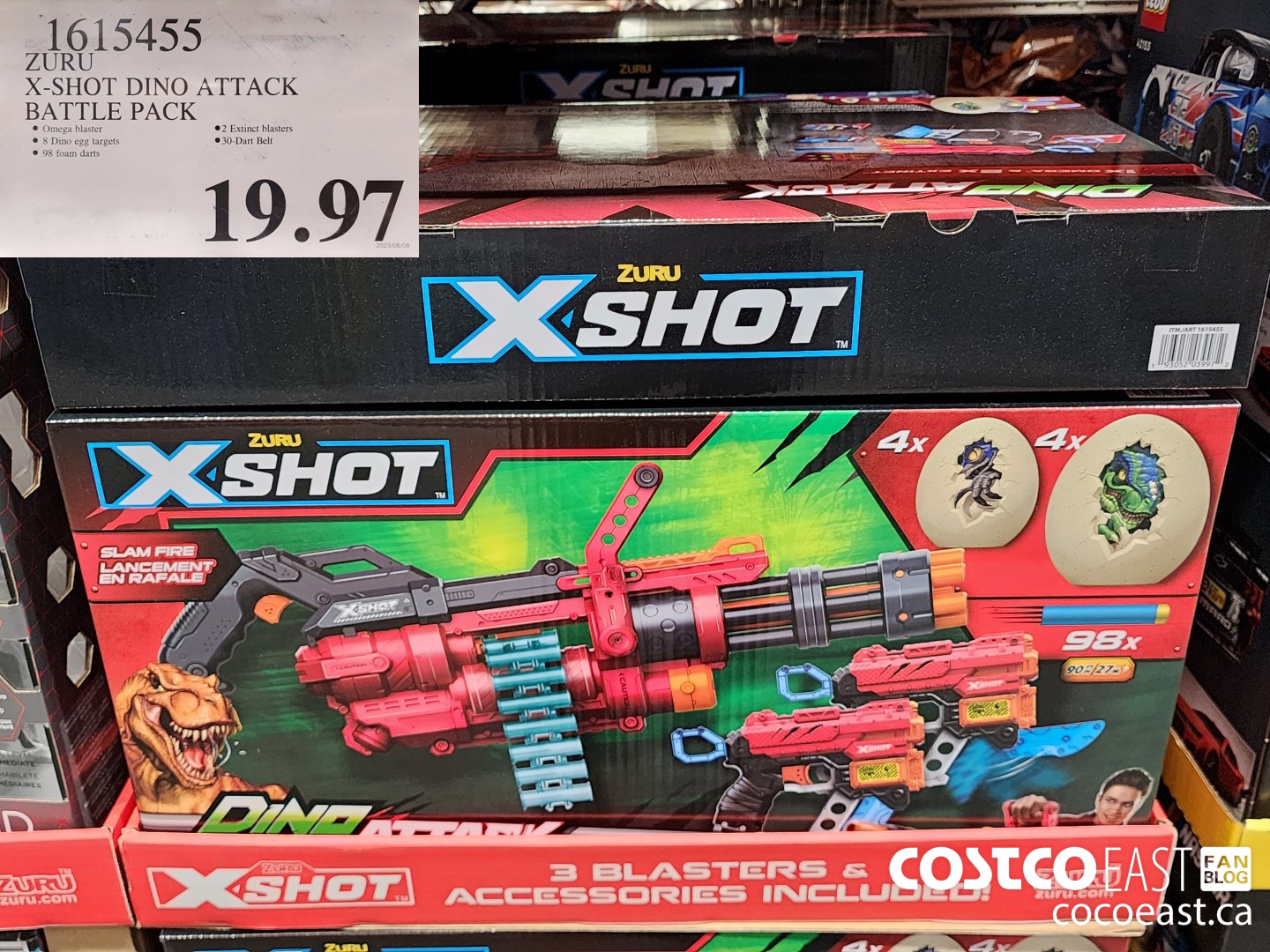 1615455 ZURU X-SHOT DINO ATTACK BATTLE PACK $19.97