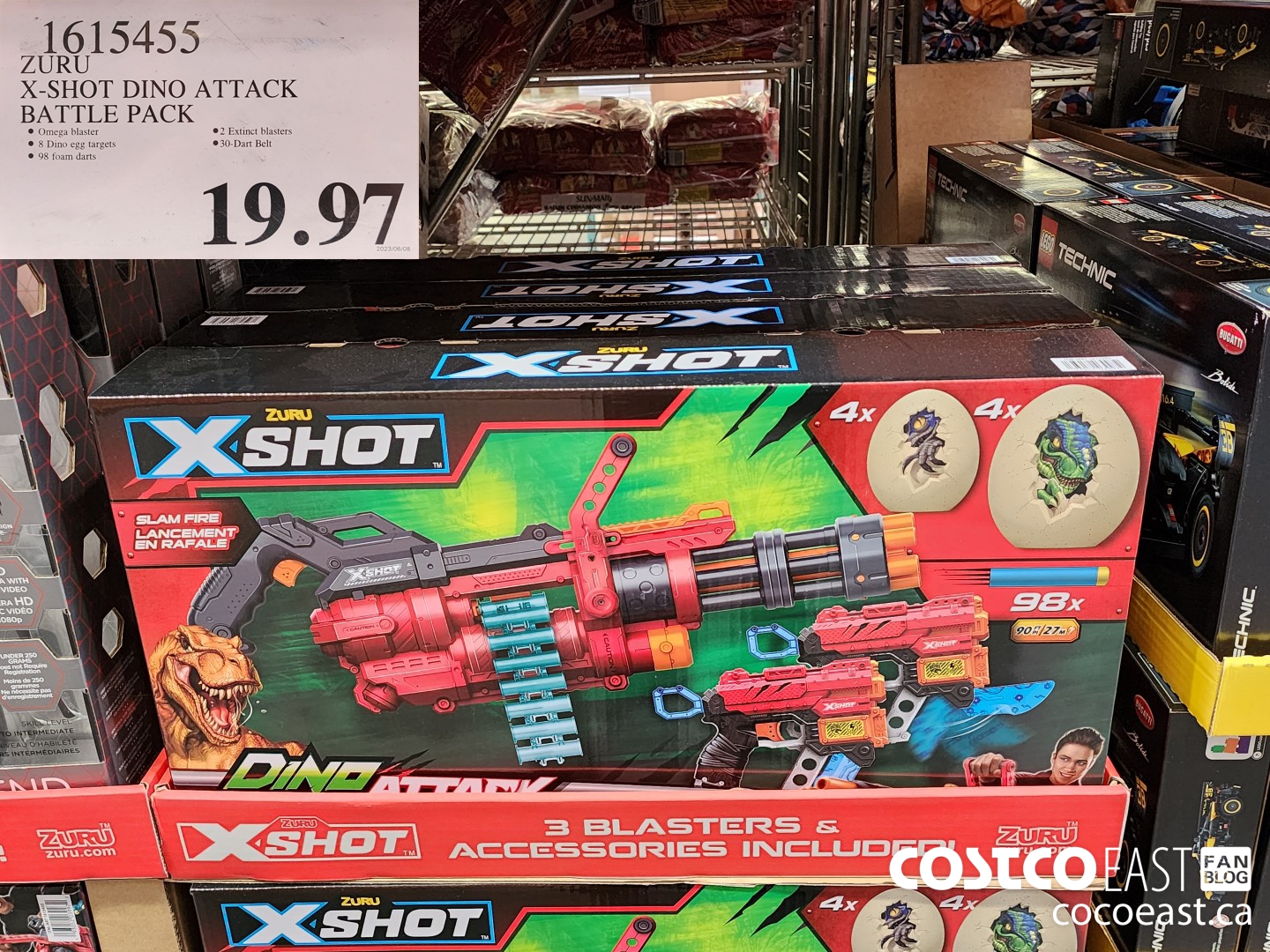 1615455 ZURU X-SHOT DINO ATTACK BATTLE PACK $19.97