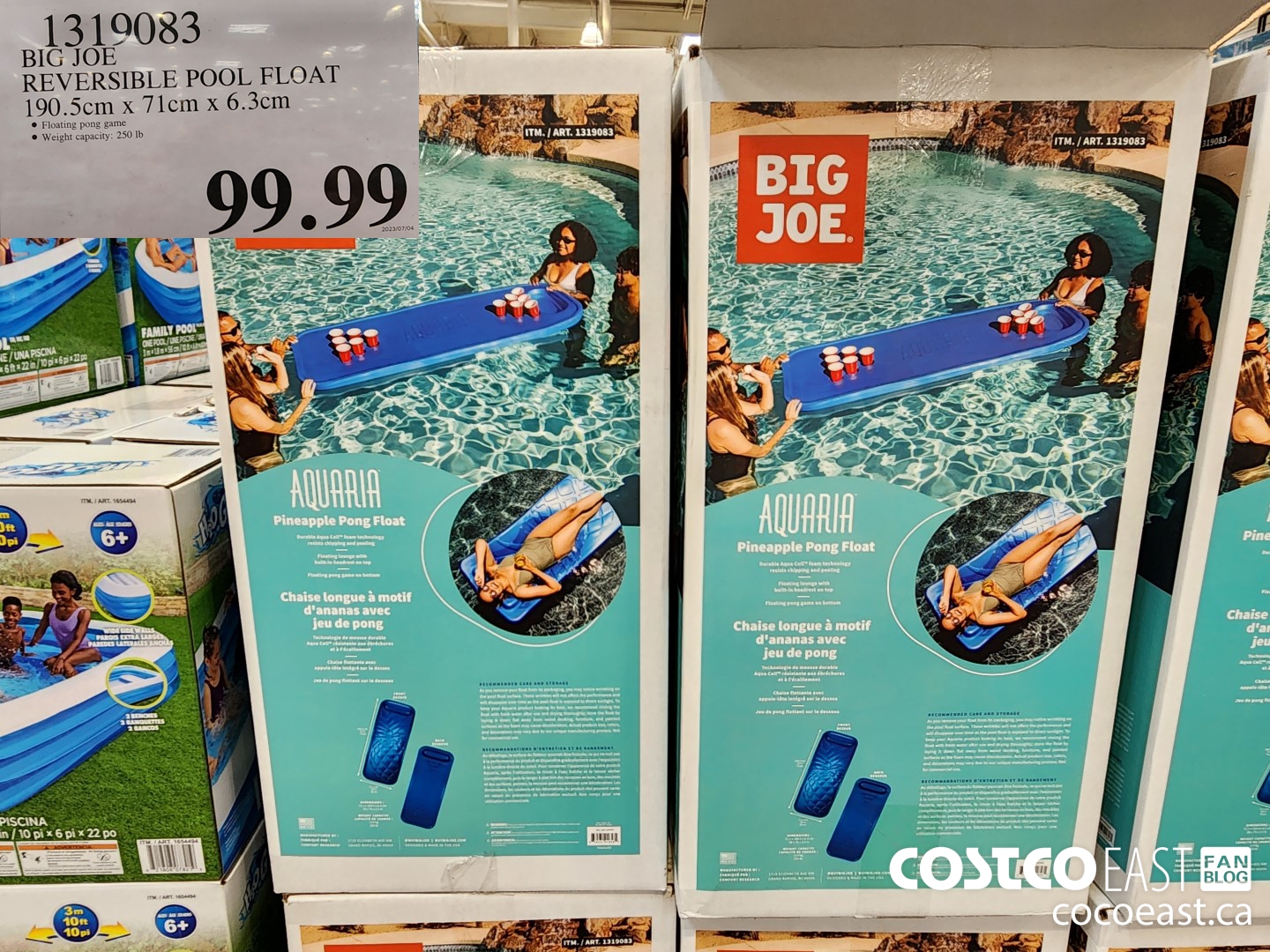 1319083 BIG JOE REVERSIBLE POOL FLOAT 190.5CM X 71 CM X 6.3 CM $99.99